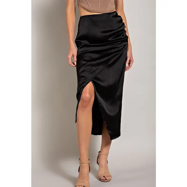 Black Slit Skirt