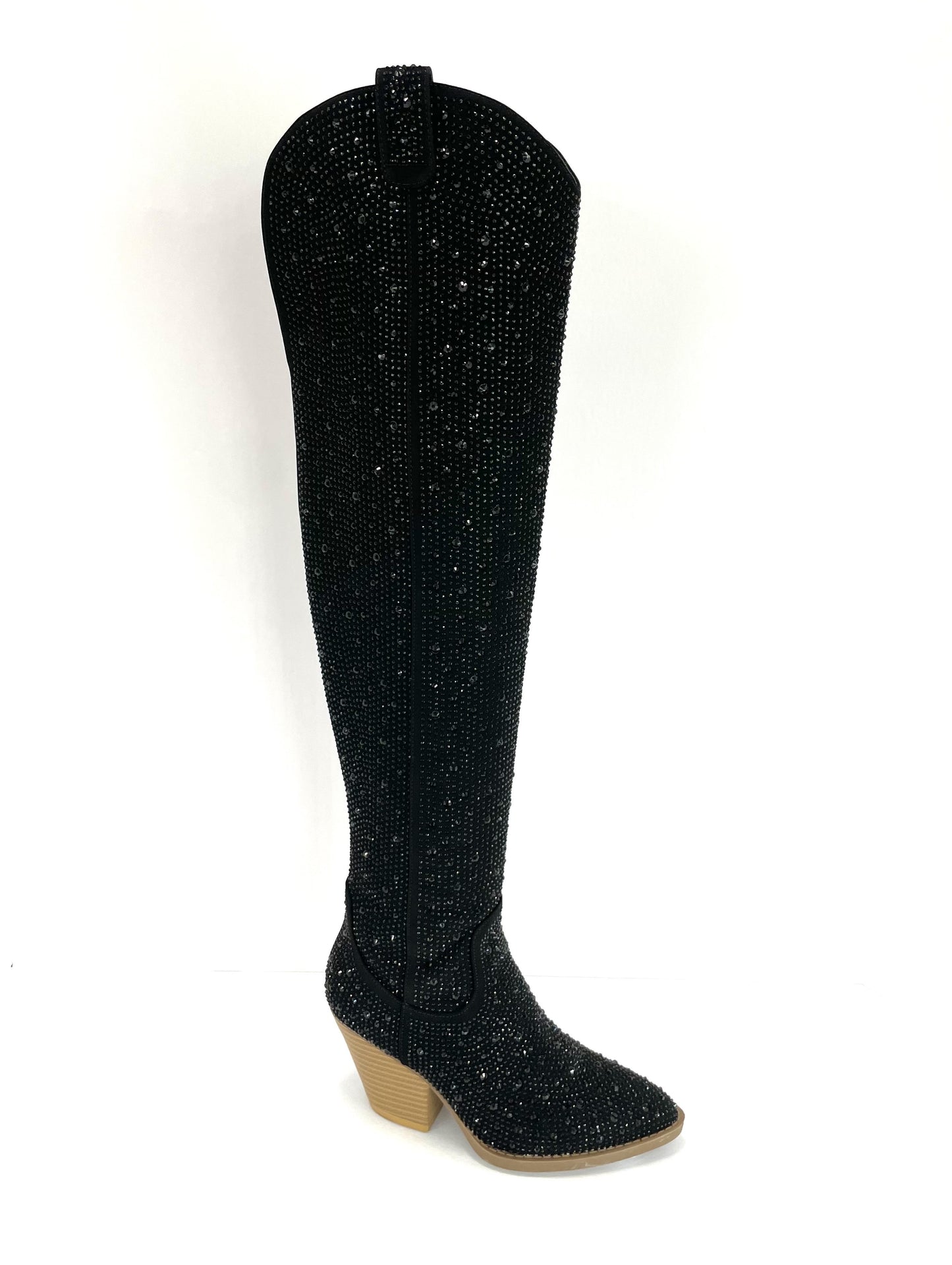 Knee High Rhinestone Boots