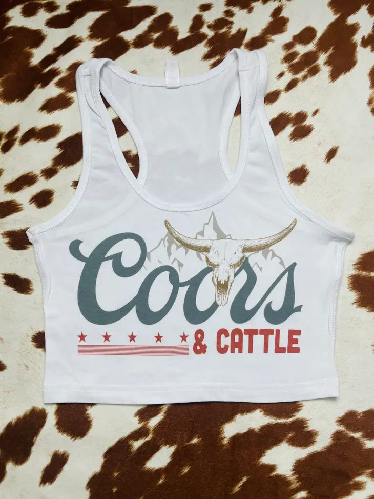 Coors and Cattle Crop Tank