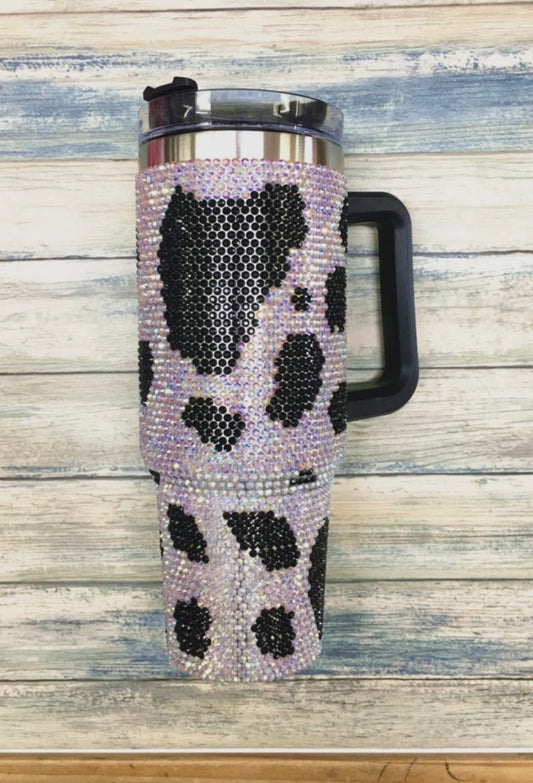 Rhinestone Cow Print 40oz Cup