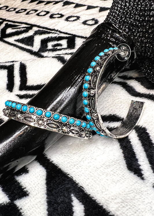 Turquoise Haven Hoop Earrings