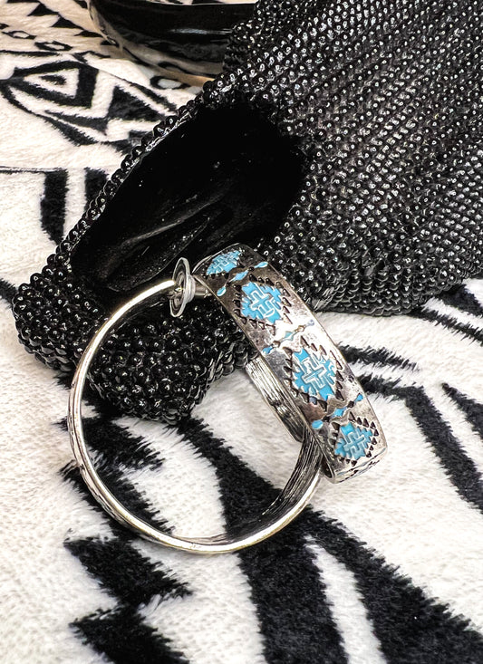 Twilight Turquoise Hoop Earrings