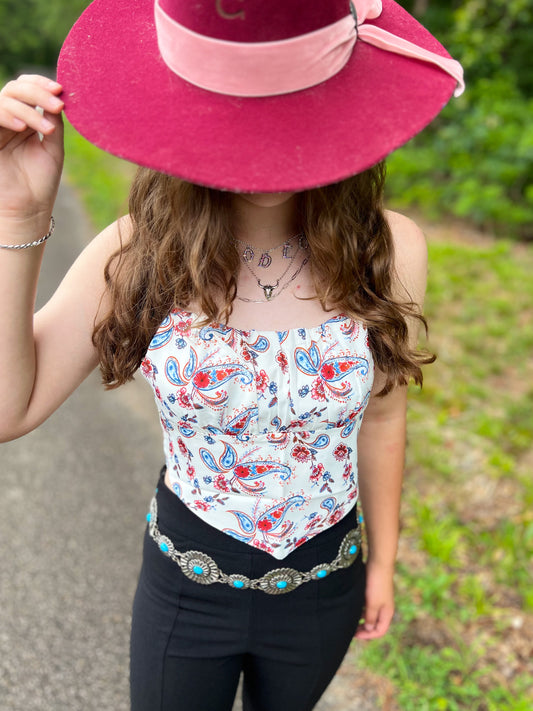 Paisley Bandana Top