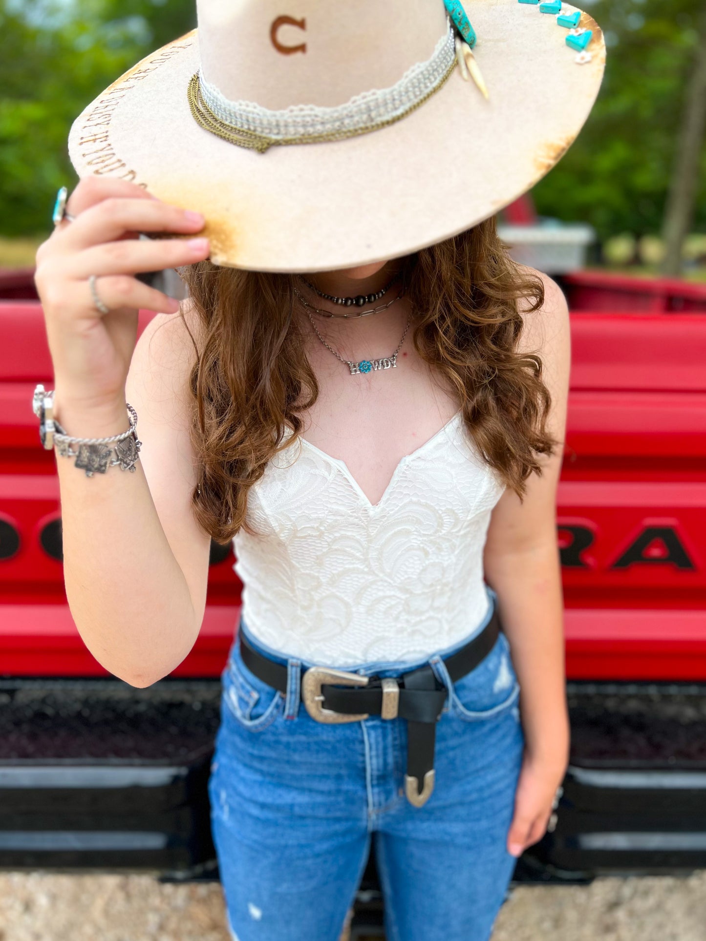 White Lace Bodysuit