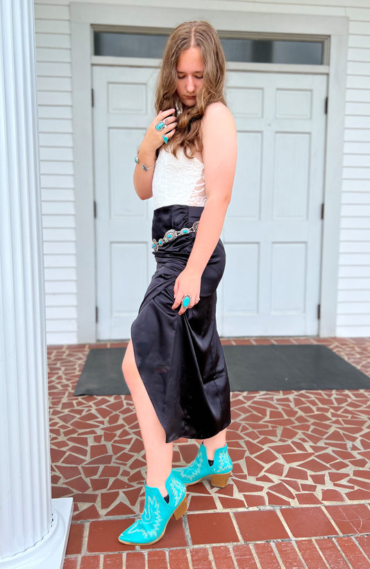 Black Slit Skirt