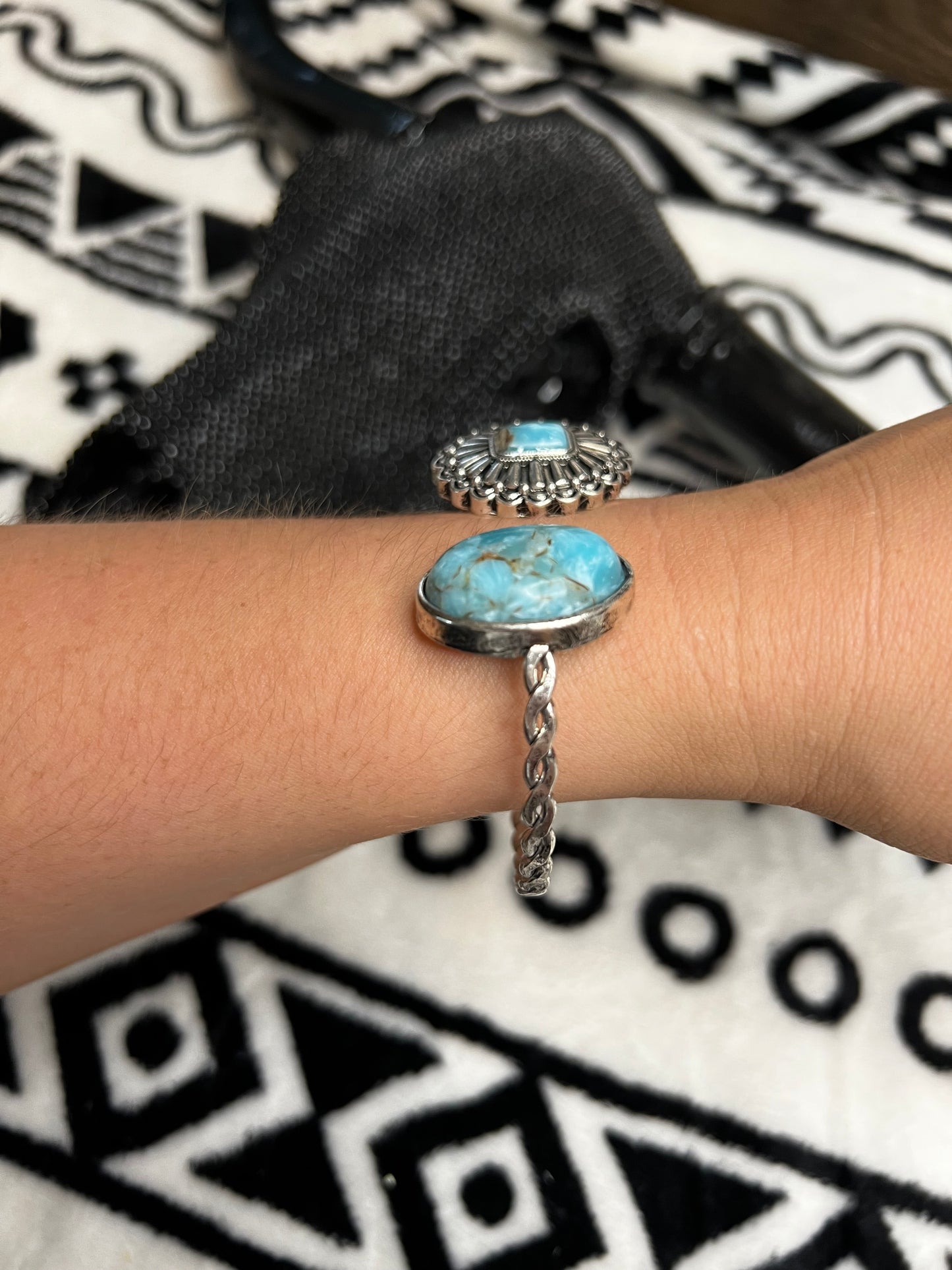 Concho and Oval Cuff Bracelet