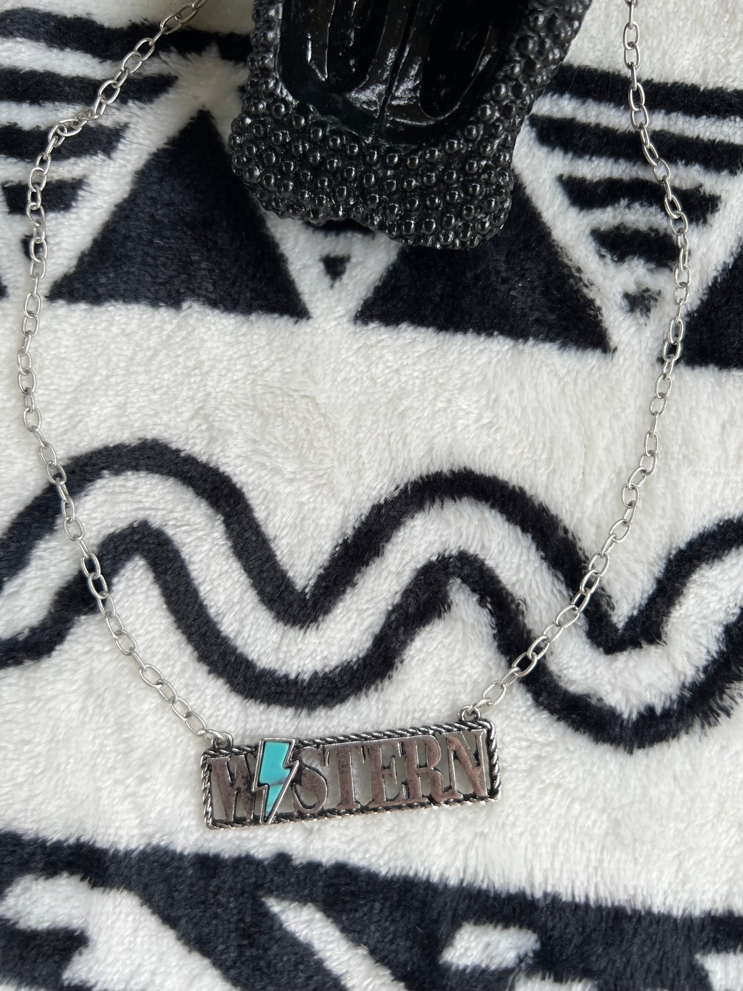 Western Lightning Bolt Necklace