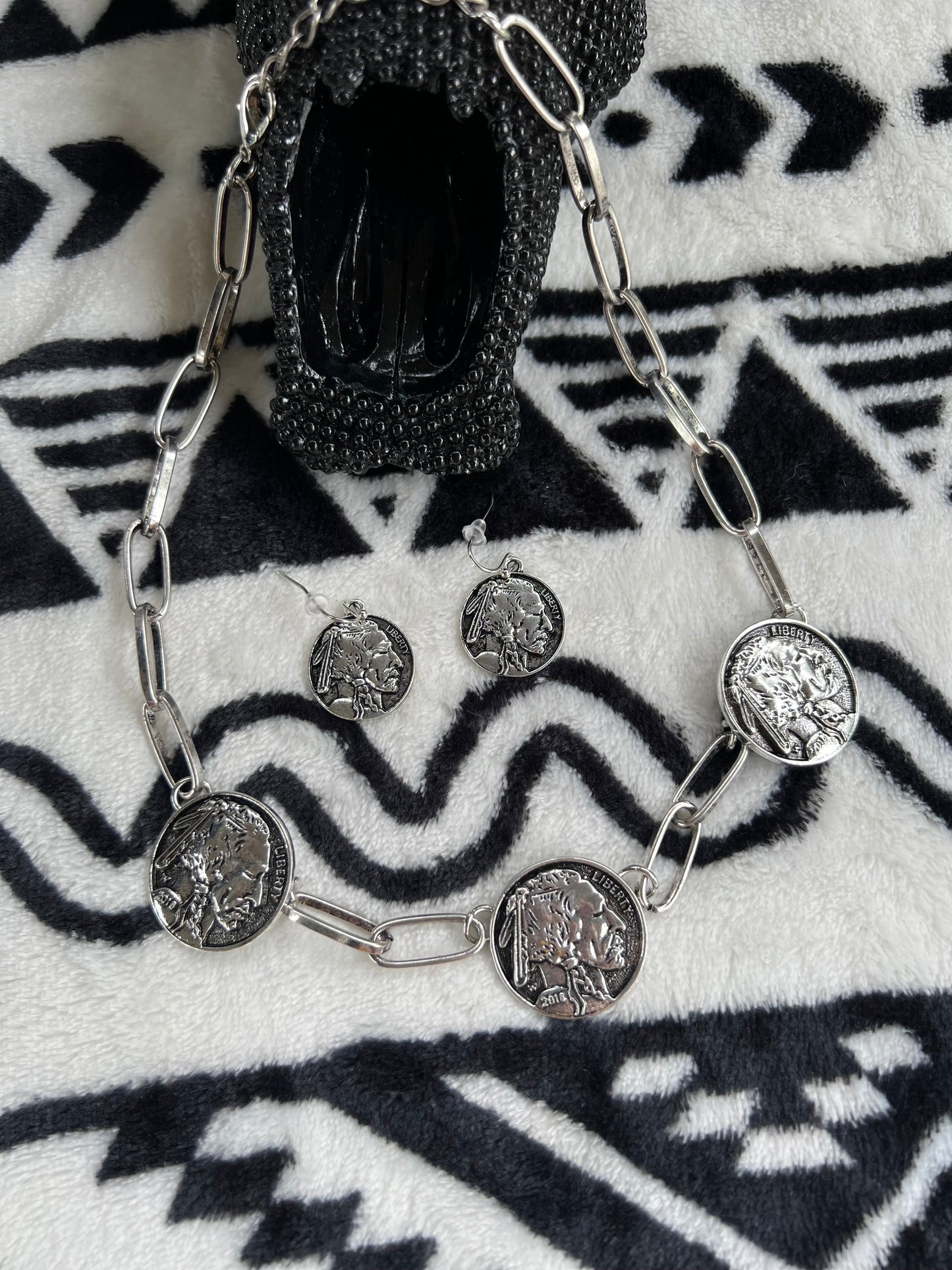 Coin Necklace and Earring Set