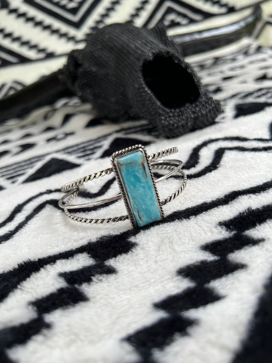 Marbled Bar Turquoise Bracelet