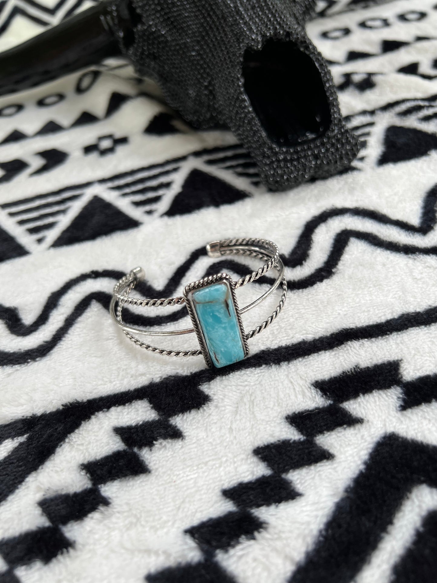 Marbled Bar Turquoise Bracelet