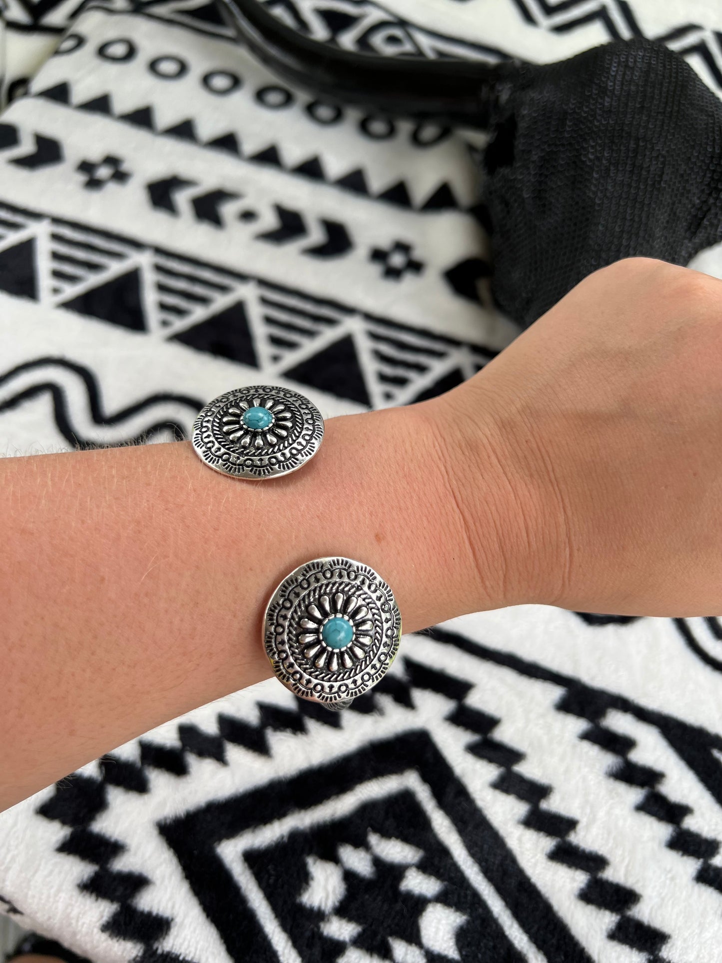 Double Concho Cuff Bracelet