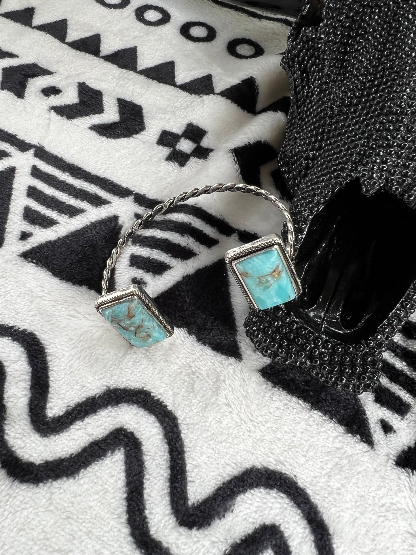 Double Turquoise Cuff Bracelet