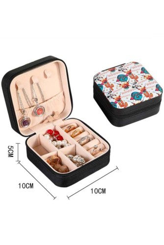 Cow Print Travel Jewelry Case