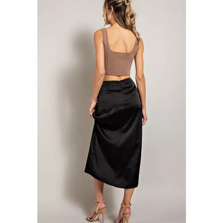 Black Slit Skirt