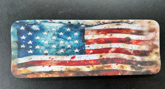 Distressed American Flag Slap Wrap Can Cooler